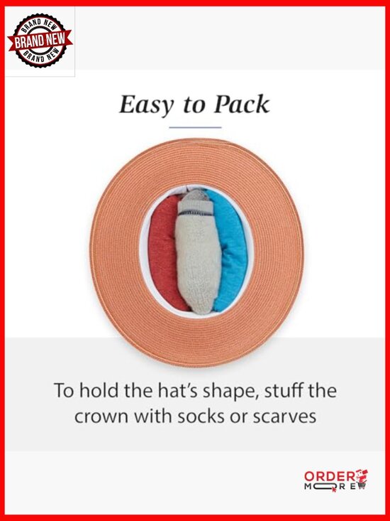 UPF 50+ Petite Fedora Sun Hat - Packable Travel Hat main image 4